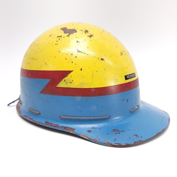 Vintage‎ MSA Skullgard Fiberglass Safety Hard Hat Helmet Painted Retro Display